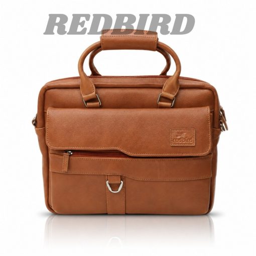 Genuine Leather Office Bag Brown