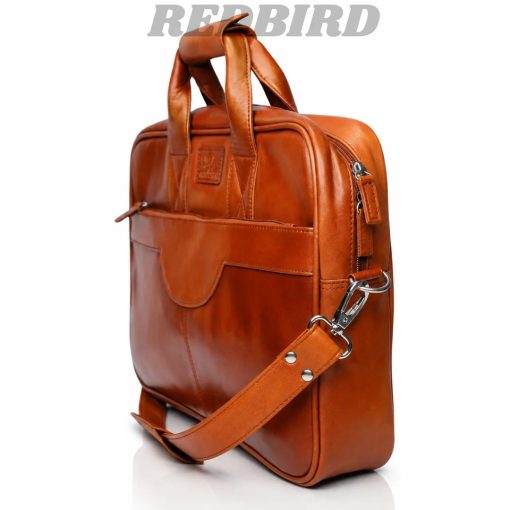 Genuine Leather office Bag Brown