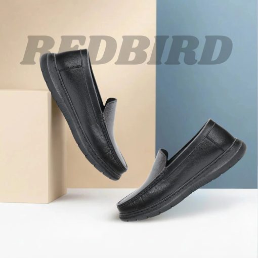 Genuine Leather Lightweight Black Loafer